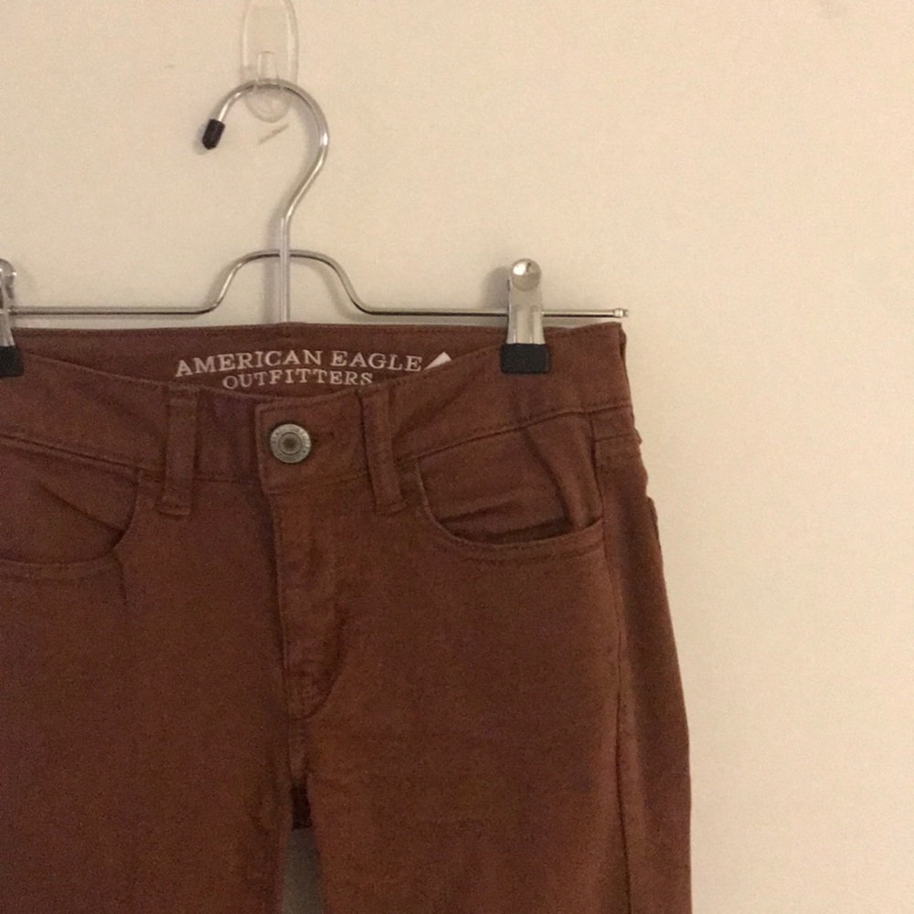 American Eagle Low Rise Women Jegging Maroon 00